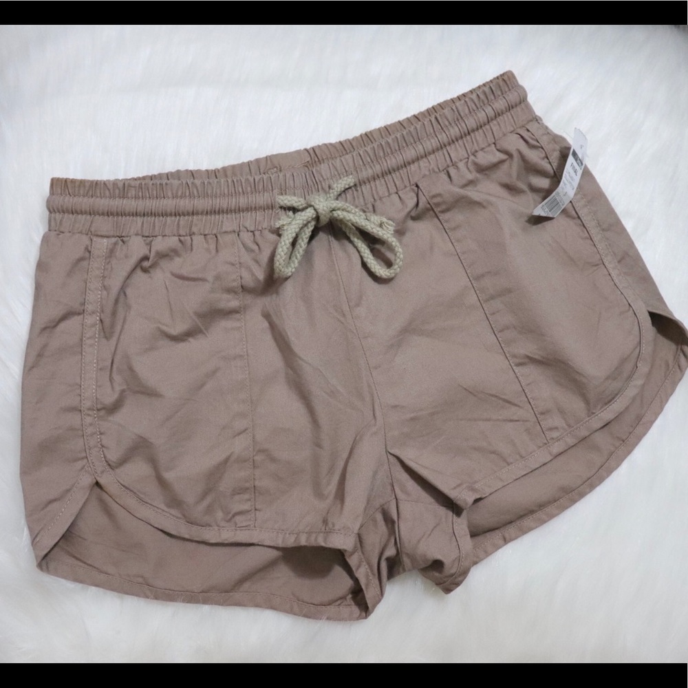 Brown Shorts With Cute Rope Tie